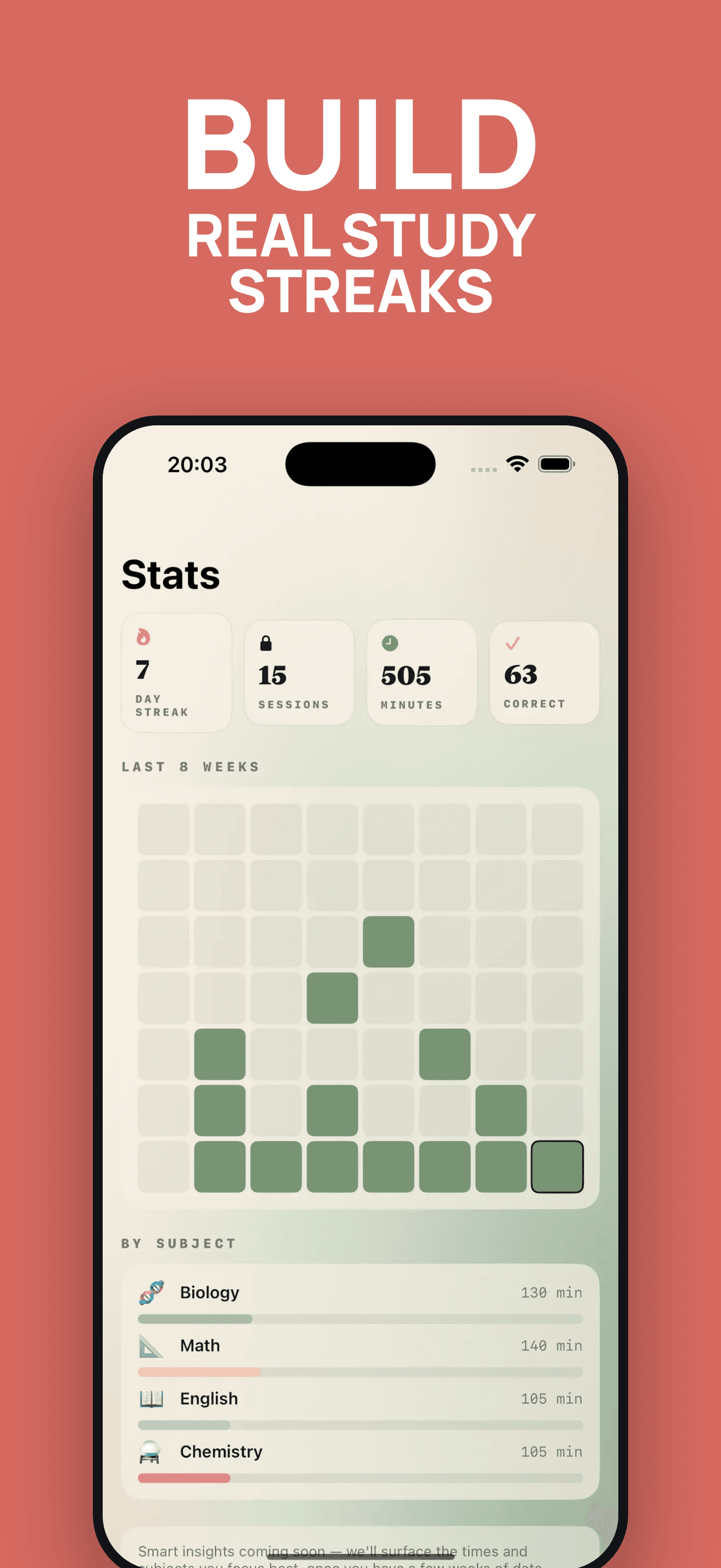 Lockwork study stats screen
